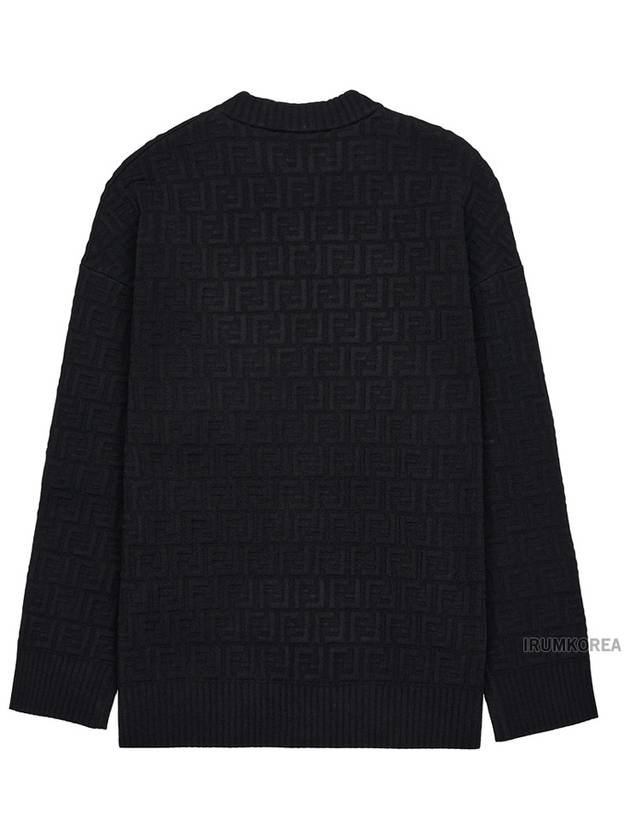 FF Logo Embossed Pullover Knit Top Black - FENDI - BALAAN 3