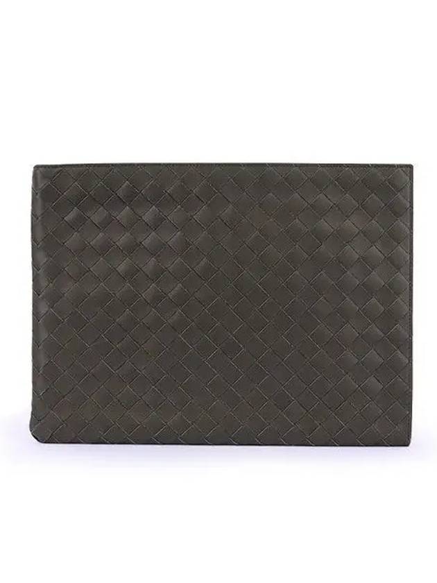 Intrecciato Half Zip Clutch Bag Brown - BOTTEGA VENETA - BALAAN 2