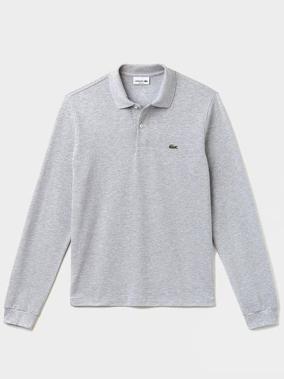 Classic Fit Long Sleeve Polo Shirt Grey - LACOSTE - BALAAN 2