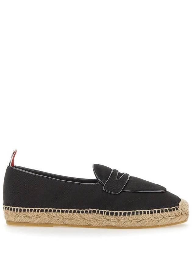 Grosgrain Varsity Penny Loafers Espadrilles Black - THOM BROWNE - BALAAN 4