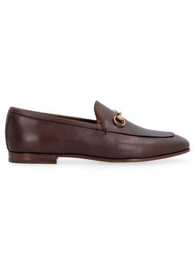 Women's Jordaan Horsebit Leather Loafers Brown - GUCCI - BALAAN 1