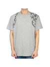 Men's Harness Skull Short Sleeve T-Shirt Grey - ALEXANDER MCQUEEN - BALAAN 2