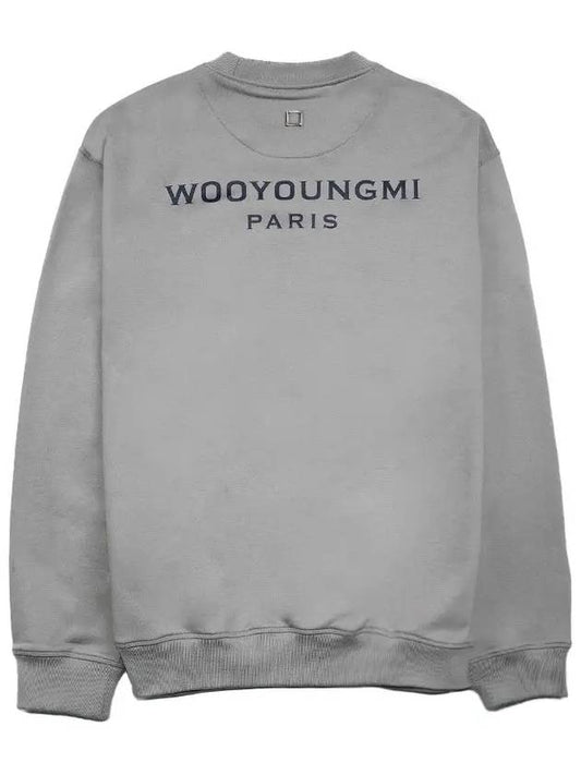 Men's back logo printing crewneck sweatshirt sweatshirt gray W231TS27726G - WOOYOUNGMI - BALAAN 2