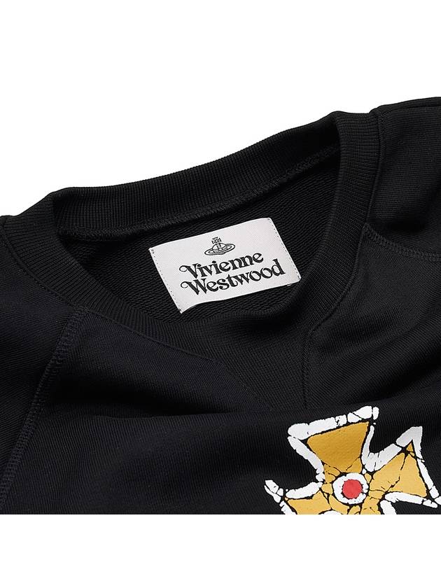 Logo Print Cotton Sweatshirt Black - VIVIENNE WESTWOOD - BALAAN 6