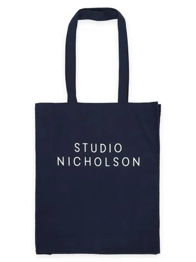 Logo Print Small Tote Bag Navy - STUDIO NICHOLSON - BALAAN 3