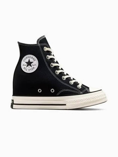 Chuck 70 Wedge High Top Sneakers Black - CONVERSE - BALAAN 2