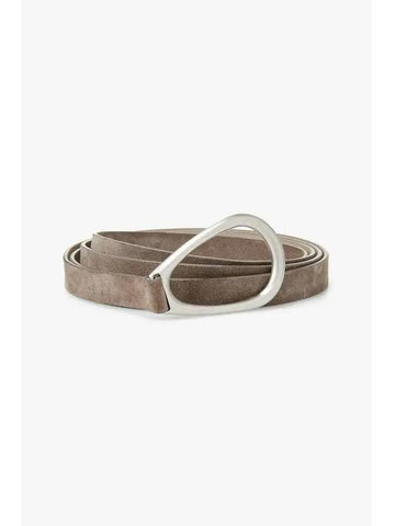 10 epoint women s metal ring buckle suede belt taupe - BRUNELLO CUCINELLI - BALAAN 1