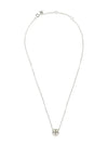 Miller Pave Logo Delicate Necklace Silver - TORY BURCH - BALAAN 2