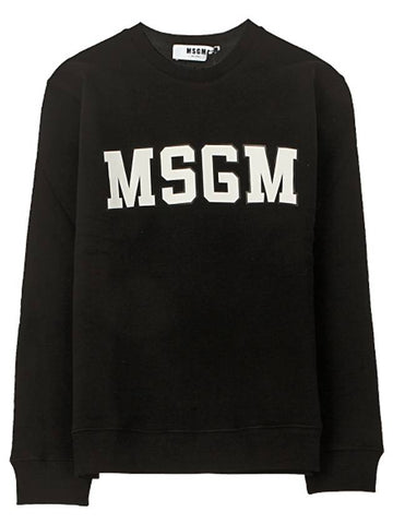 19FW 2742MDM163 195799 99 Logo Printing Sweatshirt Black White Women’s Sweatshirt TJ - MSGM - BALAAN 1