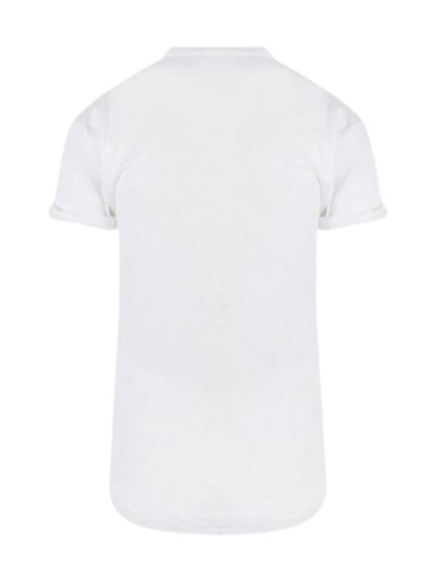 Isabel Marant Coldy Logo T Shirt White Black TS0004FA A1N09E 20WH - ISABEL MARANT - BALAAN 2