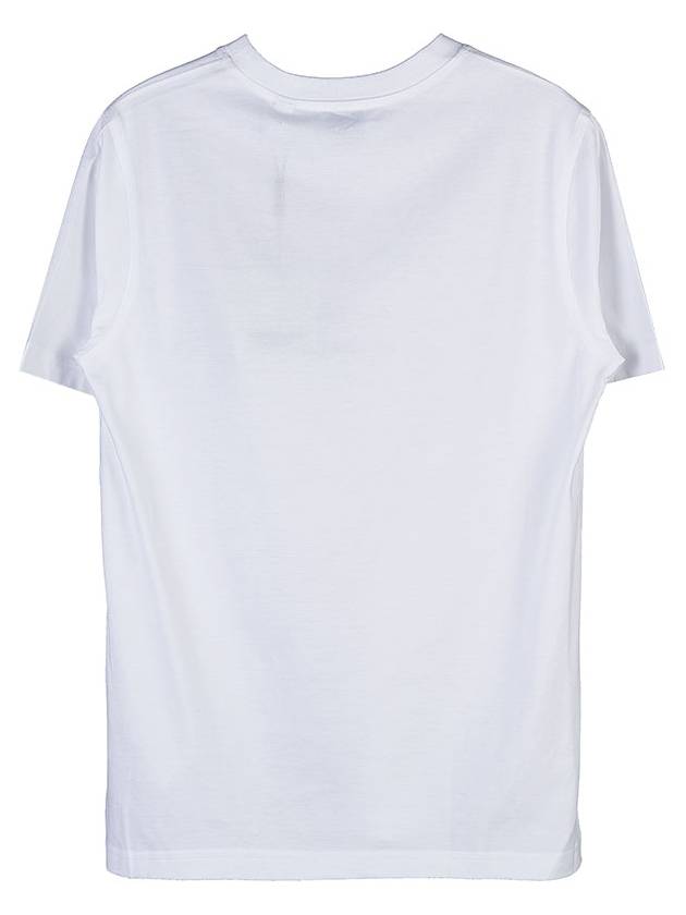 Logo Applique Cotton Short Sleeve T-Shirt White - BURBERRY - BALAAN 3