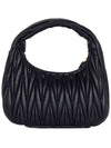 Wander Materasse Nappa Leather Mini Hobo Tote Bag Black - MIU MIU - BALAAN 5