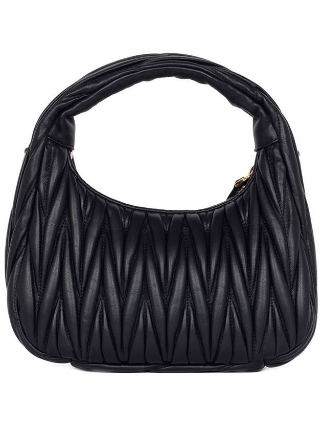 Wander Materasse Nappa Leather Mini Hobo Tote Bag Black - MIU MIU - BALAAN 5