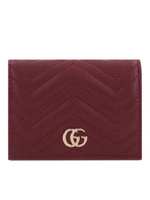 GG Marmont Leather Card Wallet Light Rosso Ancora Red - GUCCI - BALAAN 2