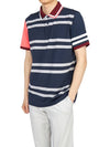 Golf VARIEGATED STRIPE POLO MF22K114 TWILIGHT Men's Barred Stripe Polo - G/FORE - BALAAN 6