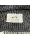 Heart Logo Wool Beanie Grey - AMI - BALAAN 6