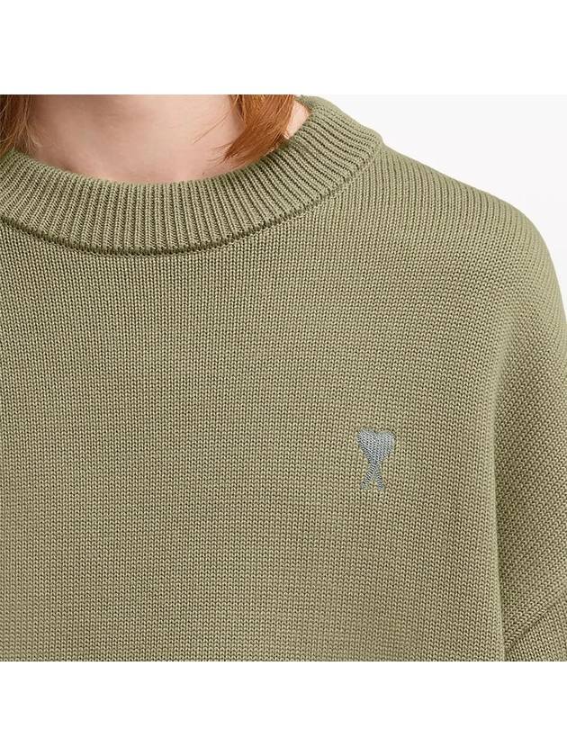 De Coeur Crewneck Knit Top Green - AMI - BALAAN 5