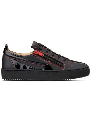 MEN MAY LOND Enamel Sneakers Black - GIUSEPPE ZANOTTI - BALAAN 1