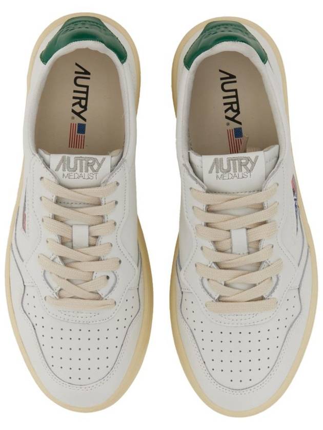 Medalist Green Tab Leather Low Top Sneakers White - AUTRY - BALAAN 8