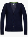 Wool knit cardigan midnight blue - BOTTEGA VENETA - BALAAN 7