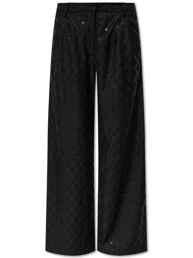 ROTATE Trousers With Shimmering Sequins, Women's, Black - ROTATE - BALAAN 1