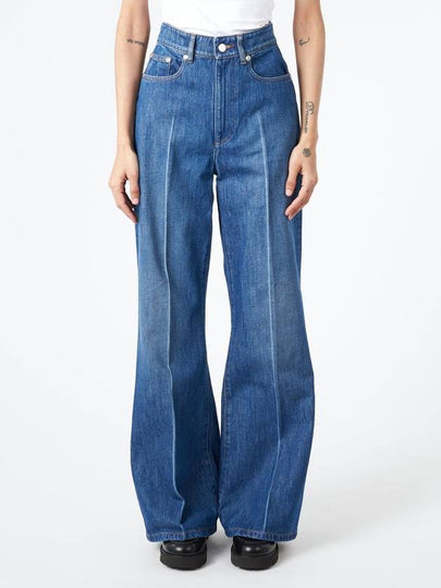 Clinteau High Rise Wide Jeans Stonewashed Indigo - A.P.C. - BALAAN 2