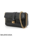 BB Logo Buckle Flap XS Shoulder Bag Black - BALENCIAGA - BALAAN 3