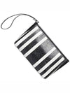 Barbes Striped Zipper Clutch Bag Black - BALENCIAGA - BALAAN 3