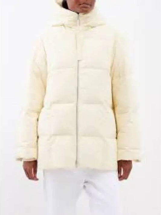 Zipper Quilted Hood Down Padded Ivory - JIL SANDER - BALAAN 2