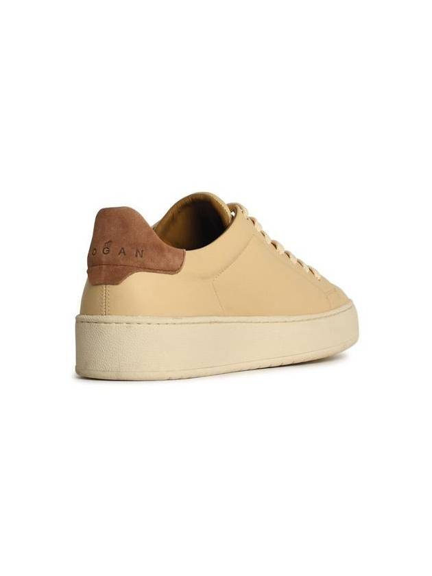 Hogan 'H672' Beige Leather Sneakers - HOGAN - BALAAN 3