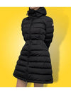 Flammette Long Down Jacket Black - MONCLER - BALAAN 7