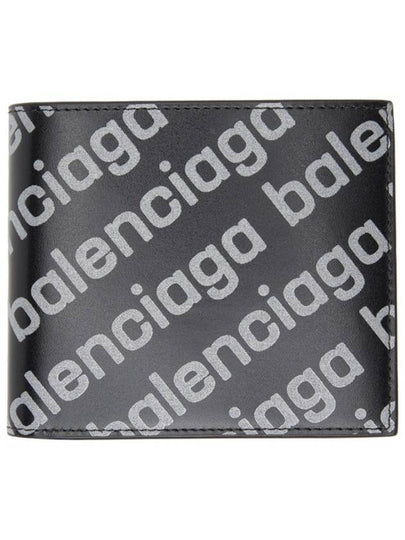 Reflected Logo Half Wallet Black - BALENCIAGA - BALAAN 2