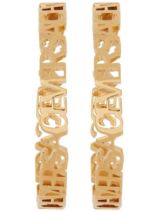 lettering logo earrings gold - VERSACE - BALAAN 8