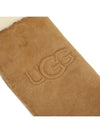 Embroidery Logo Shearling Gloves Chestnut - UGG - BALAAN 4