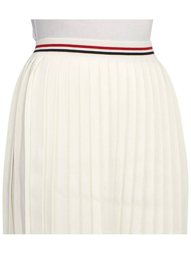 Cotton Stripe Pleated Skirt White - THOM BROWNE - BALAAN 10