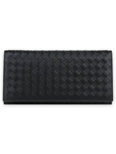 Men's Intrecciato Long Wallet Black - BOTTEGA VENETA - BALAAN 2