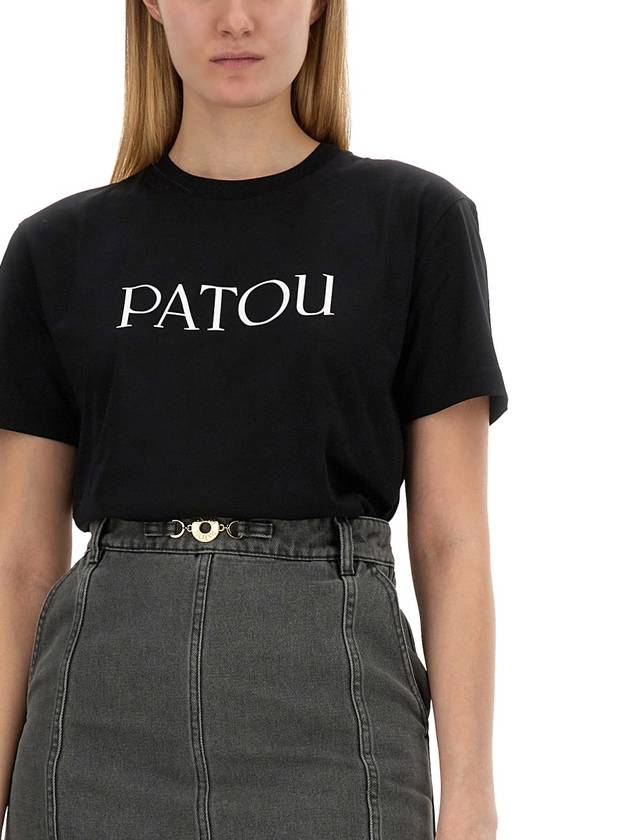 T-SHIRT CON STAMPA LOGO - PATOU - BALAAN 4