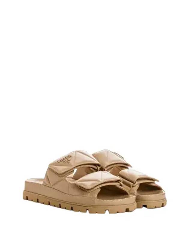 Nappa Leather Slippers Beige - PRADA - BALAAN 2