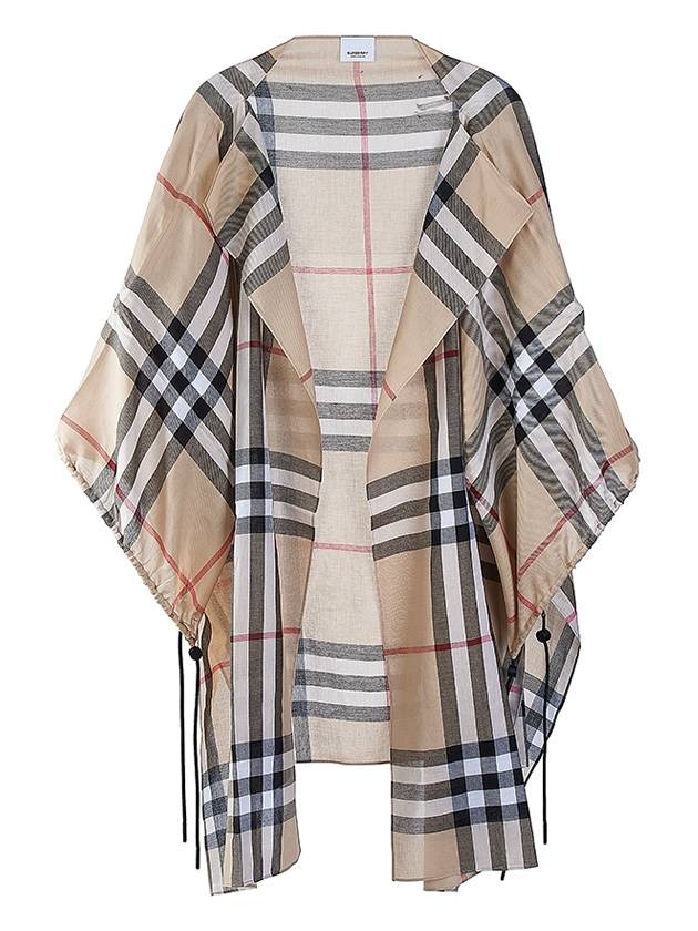 Check Cotton Cape 8072618 ST GIANT CHECK CAPE A7026 - BURBERRY - BALAAN 9