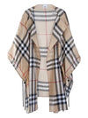 Check Cotton Cape Beige - BURBERRY - BALAAN 9