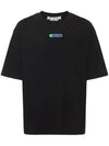 With Arrow Over Cotton Jersey Short Sleeve TShirt Black - OFF WHITE - BALAAN 3