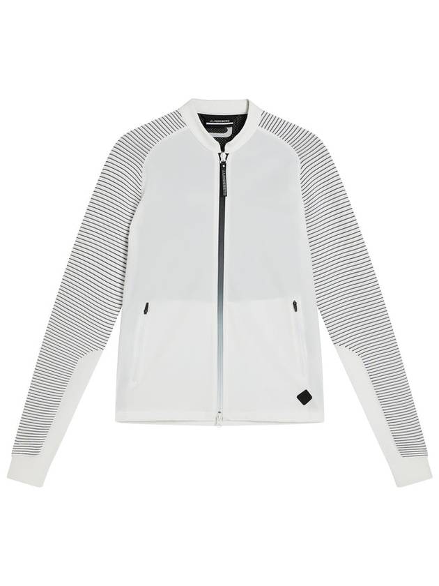 Rosa Hybrid Knit Zip-Up Jacket White - J.LINDEBERG - BALAAN 2