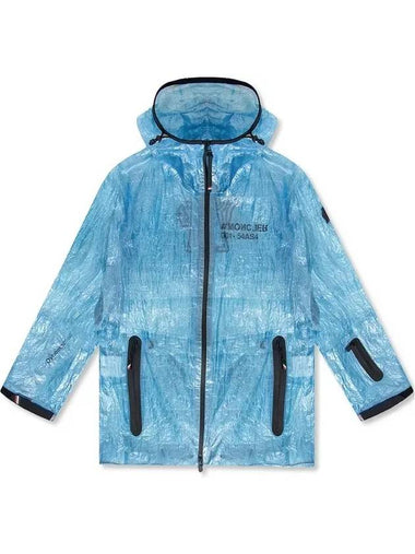 Grenoble Landry Lettering Point Rain Jacket Light Blue - MONCLER - BALAAN 1