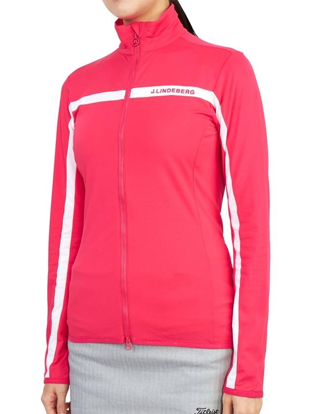 Women's Zenith Mid Layer Zip-Up Jacket Pink - J.LINDEBERG - BALAAN 4