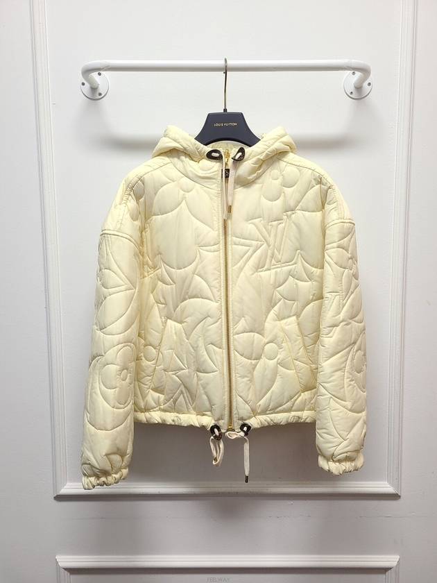 Used luxury goods Lewis It 36 White reversible quilted monogram padded jumper - LOUIS VUITTON - BALAAN 1