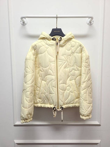 Used luxury goods Lewis It 36 White reversible quilted monogram padded jumper - LOUIS VUITTON - BALAAN 1