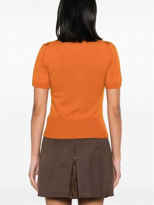 ORB Logo Short Sleeve Knit Top Orange - VIVIENNE WESTWOOD - BALAAN 4