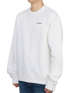 Men's Sweatshirt Long Sleeve T-Shirt OMBA057C 99FLE013 0110 - OFF WHITE - BALAAN 3