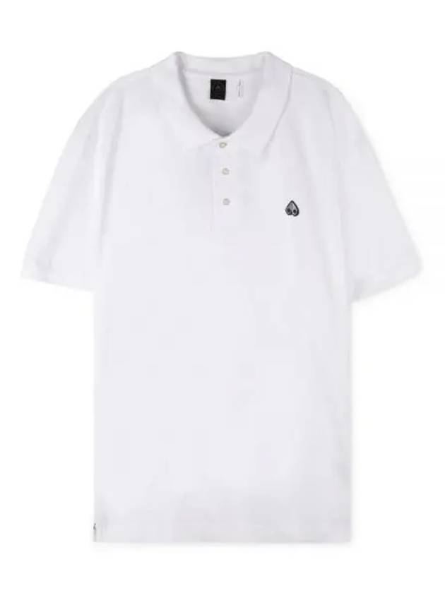 Embroidered Logo Short Sleeve Polo Shirt White - MOOSE KNUCKLES - BALAAN 2