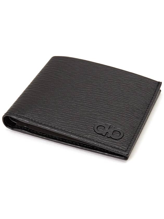 Gancini Half Wallet Black - SALVATORE FERRAGAMO - BALAAN 5